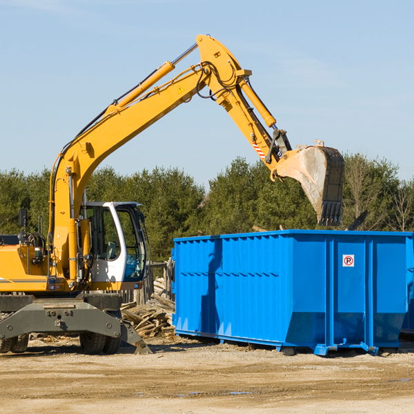 are there any restrictions on where a residential dumpster can be placed in Elmer